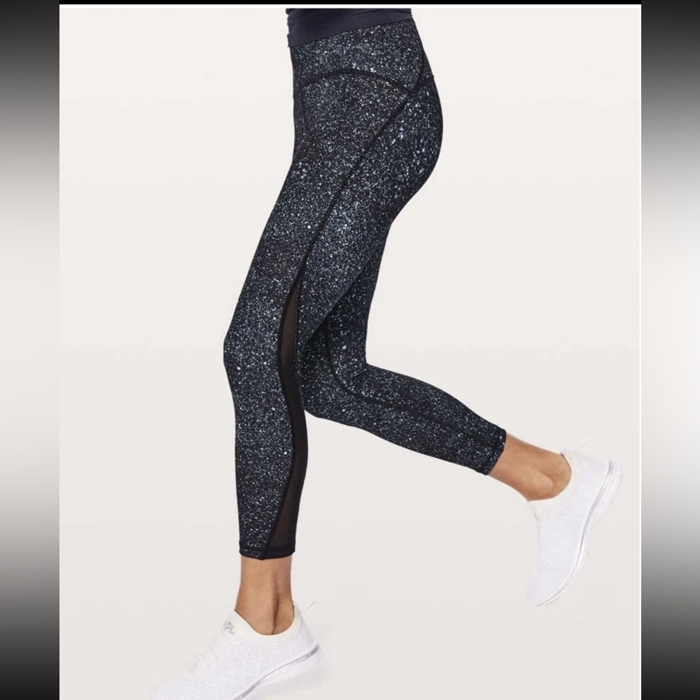 Lululemon Wunder Under Hi-Rise Tight Mineralize Multi Black Splatter Size 4
